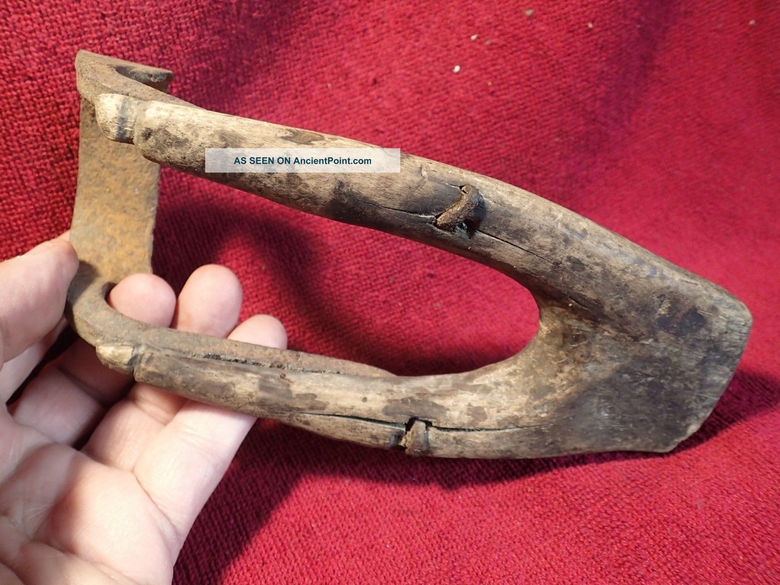 19 Century Antique Handmade Wood Carving Tool Draw Knife Folk Art