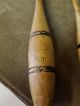 Primitive Antique Vtg Wood Juggling Circus Exercise Club Chic Bowling Pin Primitives photo 1