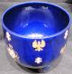 Antique French Tripod Cache Pot Cobalt With Coat Of Arms For Joan Of Arc C.  1800s Other Antique Ceramics photo 2