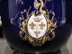 Antique French Tripod Cache Pot Cobalt With Coat Of Arms For Joan Of Arc C.  1800s Other Antique Ceramics photo 5