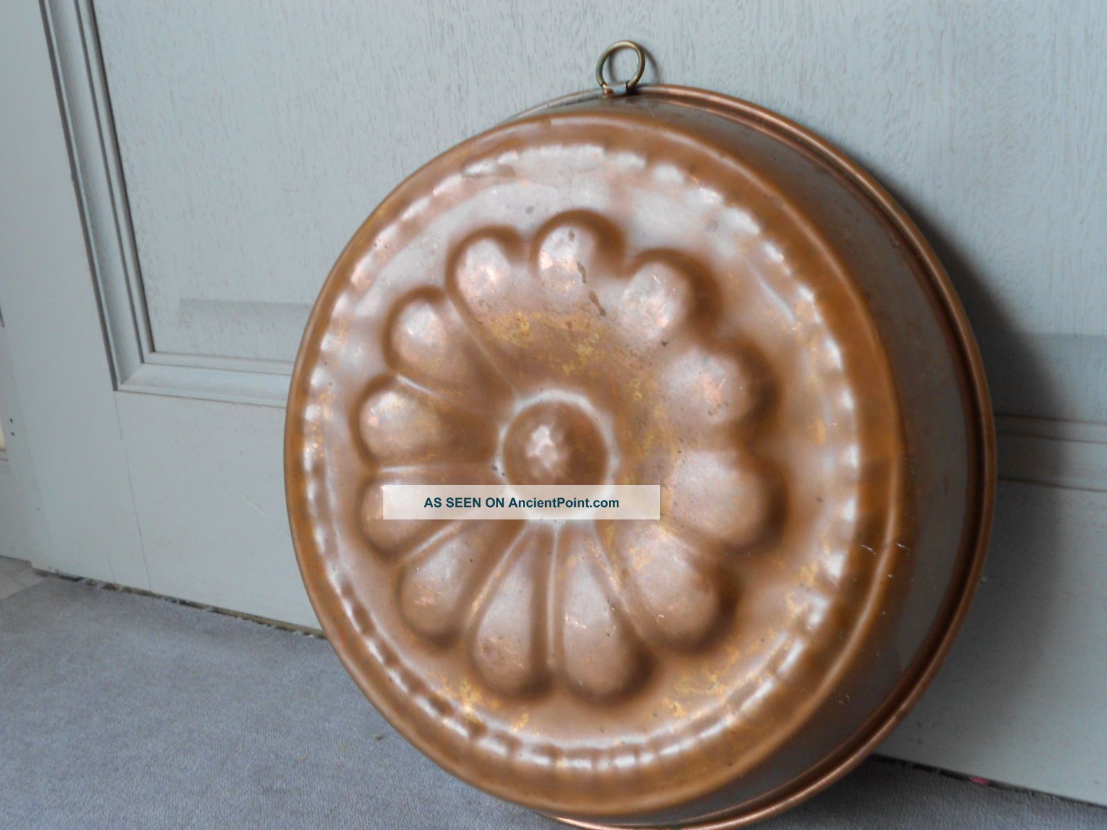 Vintage French Copper Large Flower Mold Jelly Cake Cookware Metalware photo