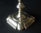 Fine Early Seamed English Brass Candlestick With Horse Hoof Corners,  1730 - 40 Primitives photo 4