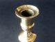 Fine Early Seamed English Brass Candlestick With Horse Hoof Corners,  1730 - 40 Primitives photo 6