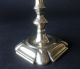 Fine Early Seamed English Brass Candlestick With Horse Hoof Corners,  1730 - 40 Primitives photo 8