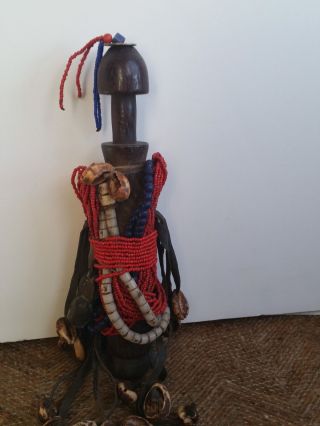 Fali Beaded Doll Phallic,  Cameroon,  African Art Old Tribal photo