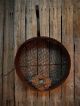 Antique Primitive Early Round Bent Wood Coal Sifter Sieve Tool Aafa Primitives photo 2