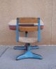 Vintage 1930s Child ' S School Desk & Chair Wood And Metal 1900-1950 photo 5