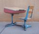 Vintage 1930s Child ' S School Desk & Chair Wood And Metal 1900-1950 photo 6