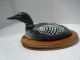 Carved Painted Wood Loon Signed Doc Eiber Nelson,  Wi 1989 Other Antique Home & Hearth photo 1
