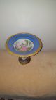 French Sevres Style Signed Hand Painted Porcelain Pedestal Centerpiece Bowls photo 1