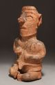 A Large Pre - Columbian Nayarit Seated Figure Of A Ballplayer,  Circa 100 Bc - Ad 250 The Americas photo 2
