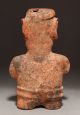 A Large Pre - Columbian Nayarit Seated Figure Of A Ballplayer,  Circa 100 Bc - Ad 250 The Americas photo 4