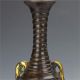 Old Peiking Brass Gilt Handwork The God Of Wealth Motif Vase W Xuande Vases photo 1