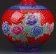 Chinese Color Porcelain Hand - Painted Peony Vase W Qianlong Mark Gd6316 Vases photo 4