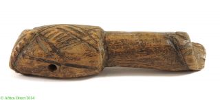 Lobi Carved Flute Whistle Burkina Faso African Art photo