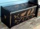 Primitive Crow Wood Recipe Card Storage Box W/ Divider Black 12 