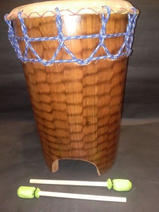 Mexican Huehuetl Drum Native Latin American Aztec Musical Percussion Instrument photo