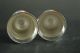 Rare China Collecte Miao Silver Carving Totem Inlay Beads Pair Usable Wine Cups Glasses & Cups photo 3