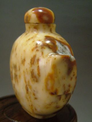 Antique Chinese Nephrite Celadon Carving Old Jade Snuff Bottle 1170 photo