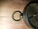 Antique Brass Lockable Compass With Glass Top & Gold Face Other Antique Science Equip photo 2
