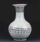Chinese Color Porcelain Hand - Painted Lotus Vase W Qianlong Mark Gd6436 Vases photo 4