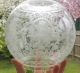 Intricate Victorian Nouveau Acid Etched Oil Lamp Globe Shade Putti Cherub Duplex Lamps photo 10