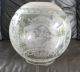 Intricate Victorian Nouveau Acid Etched Oil Lamp Globe Shade Putti Cherub Duplex Lamps photo 6