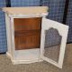 Vintage Shabby Cottage Chic French Style Small Accent Cabinet W/metal Panel Post-1950 photo 3
