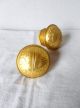 Antique French Gorgeous Brass Curtain Tiebacks Metalware photo 3