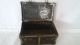 Antique English Huntley And Palmer Figural Biscuit Tin ' Iron Chest ' 1907 Metalware photo 3