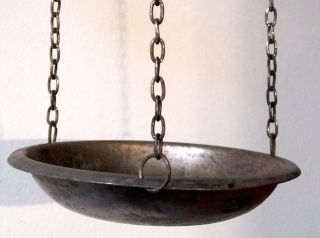 Antique Old Hanging Metal Cast Iron Balance Scale - Miniature photo