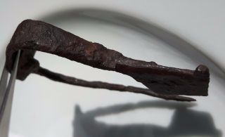Celtic Wolf Iron Fibula I Bc - I Ad Rare In Iron Material And Complete photo