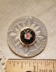 Antique 1800 ' S Carved Mother Of Pearl Button W/ Cloisonne Center - As Found Buttons photo 1