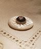 Antique 1800 ' S Carved Mother Of Pearl Button W/ Cloisonne Center - As Found Buttons photo 4