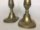 Brass “push Up” 19th Century Candlesticks Metalware photo 1