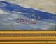 Lg Antique C Bellini Italian Impressionist Sailboat Harbor Seascape Oil Painting Other Maritime Antiques photo 8