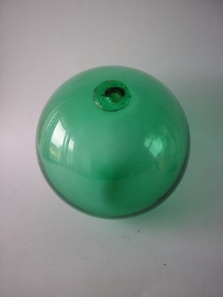 A Very Rare,  Green Fishing Float Ball Oresten Stranne Sweden 6 