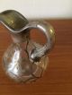 Antique Small Blown Glass Pitcher/vase With Silver Overlay Pitchers photo 5