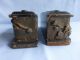 Antique Carved Wood Bookends Coffin Mortuary? Bible? Arts And Crafts Movement Arts & Crafts Movement photo 2