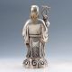 Chinese Collectable Silver Copper Hand Carved Longevity God Statues D1230 Other Antique Chinese Statues photo 5