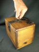 Japanese Antique 1865 Edo Era Lidded Kiri (paulownia) Wood Tansu Name Stamp Box Boxes photo 6