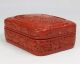 B361: Japanese Tsuishu Lacquer Ware Style Accessory Case With Very Good Work Boxes photo 3