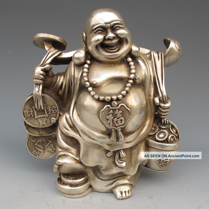 Tibet Silver Copper Handwork Carved Statue - - - Buddha Gd7197 Buddha photo
