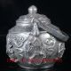 Chinese Silve Copper Hand Carved Four Major Kings Teapot W Ming Xuande Mark Teapots photo 2