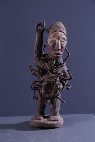 Congo: Old And Tribal African Bakongo Figure Or Statue - 29 Cm. photo