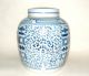 Vintage Antique Chinese Porcelain Jar Blue & White Double Happiness Lamp Light Vases photo 9