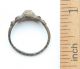 Ancient Medieval Bronze Finger Ring With Inlay (mar) Other Antiquities photo 1