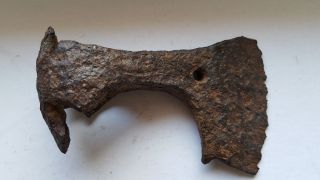 Ancient Viking Iron Battle - Axe (12 Cm Long,  362 G) 9 - 10 Century Ad photo