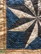 Early Antique Calico Quilt Entire Back Homespun Star Pattern Red Blue Green Aafa Primitives photo 1
