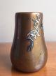 Art Deco Heinz Art Metal Bronze Cabinet Vase W/applied Sterling Design 1912 Metalware photo 2
